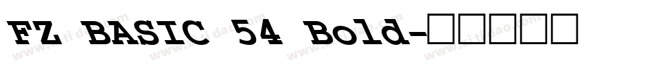 FZ BASIC 54 Bold字体转换